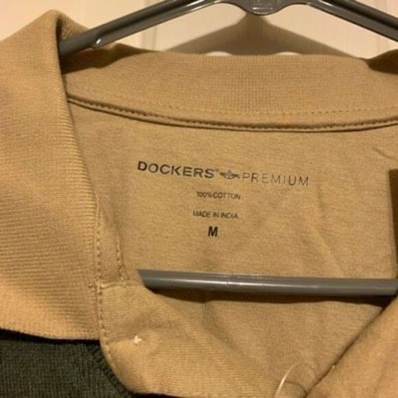 Dockers Premium 2 In 1 Size Medium Green Long Sleeved Shirt *New* - Picture 4 of 6